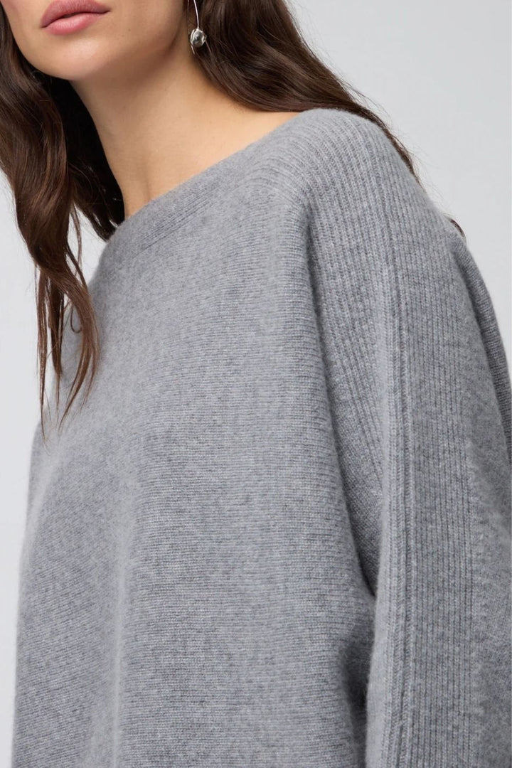MERINO RIB DETAIL JUMPER | COL=DOVE,FLAMINGO