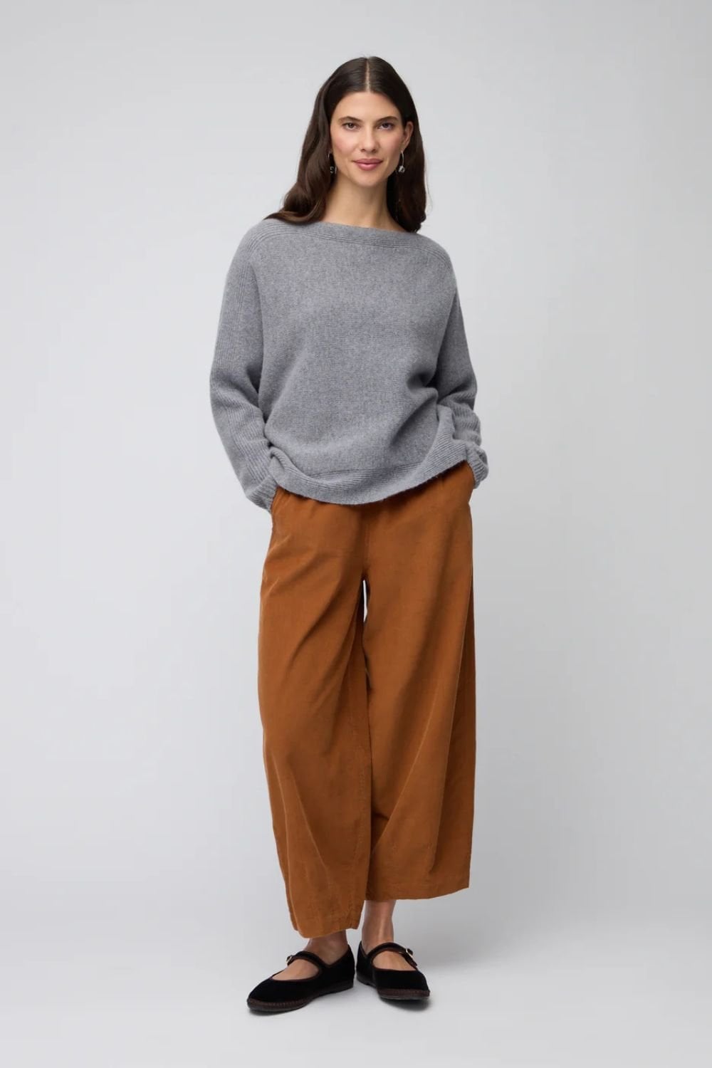 MERINO RIB DETAIL JUMPER | COL=DOVE,FLAMINGO