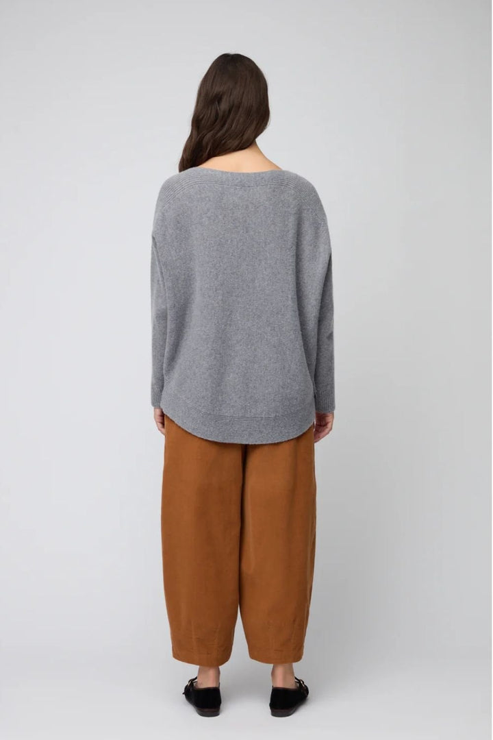 MERINO RIB DETAIL JUMPER | COL=DOVE,FLAMINGO