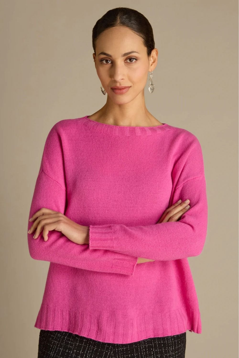 MERINO WOOL CROP JUMPER | COL=CANDY PINK