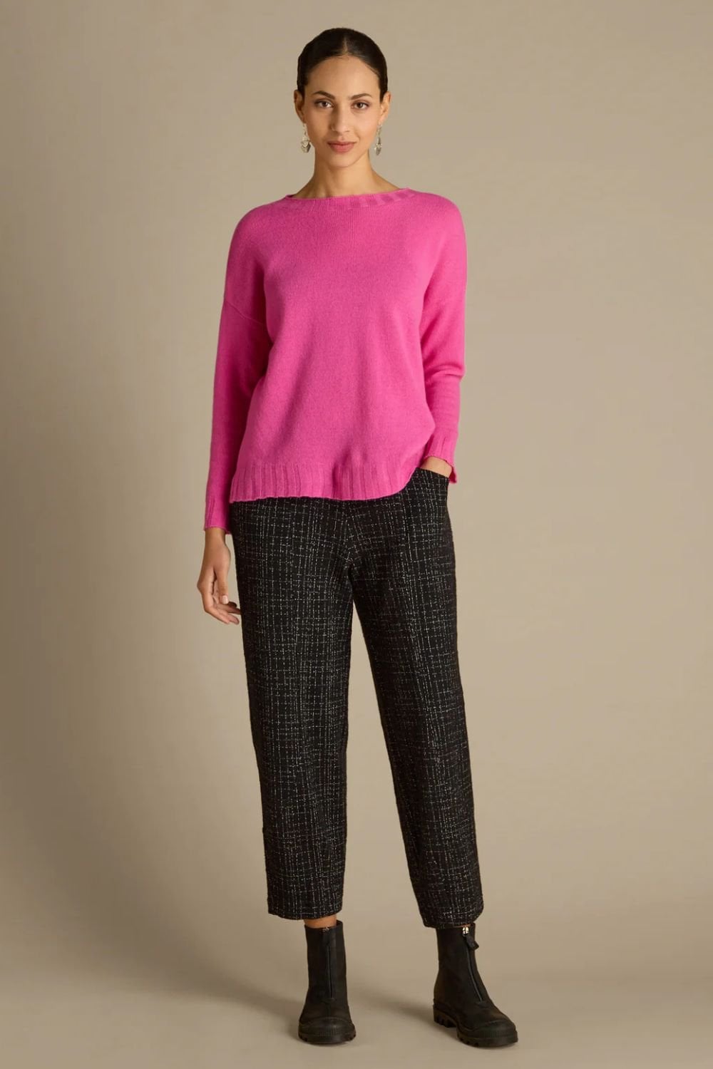 MERINO WOOL CROP JUMPER | COL=CANDY PINK