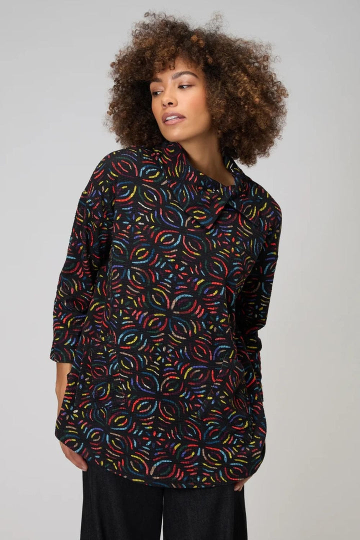 MOSAIC JACQAURD TOP | COL=MULTI