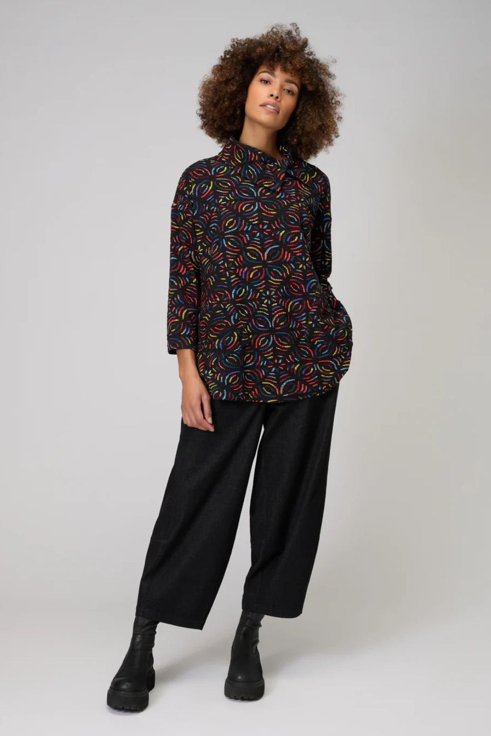 MOSAIC JACQAURD TOP | COL=MULTI