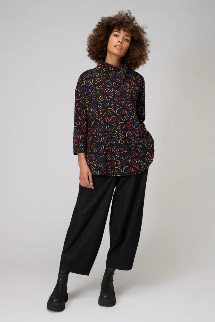 MOSAIC JACQAURD TOP | COL=MULTI