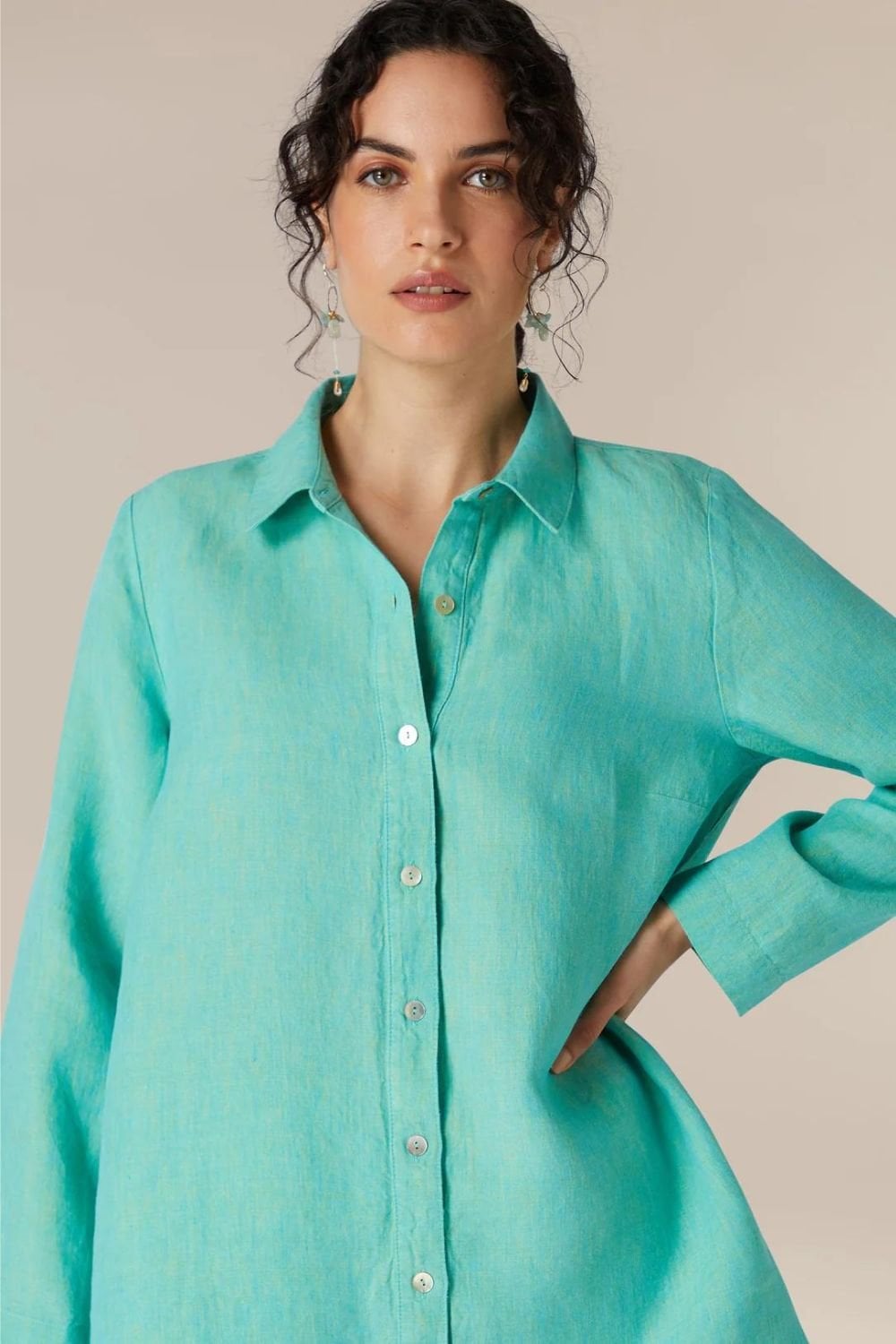 NEW CROSS DYE SHIRT | COL=AQUAMARINE