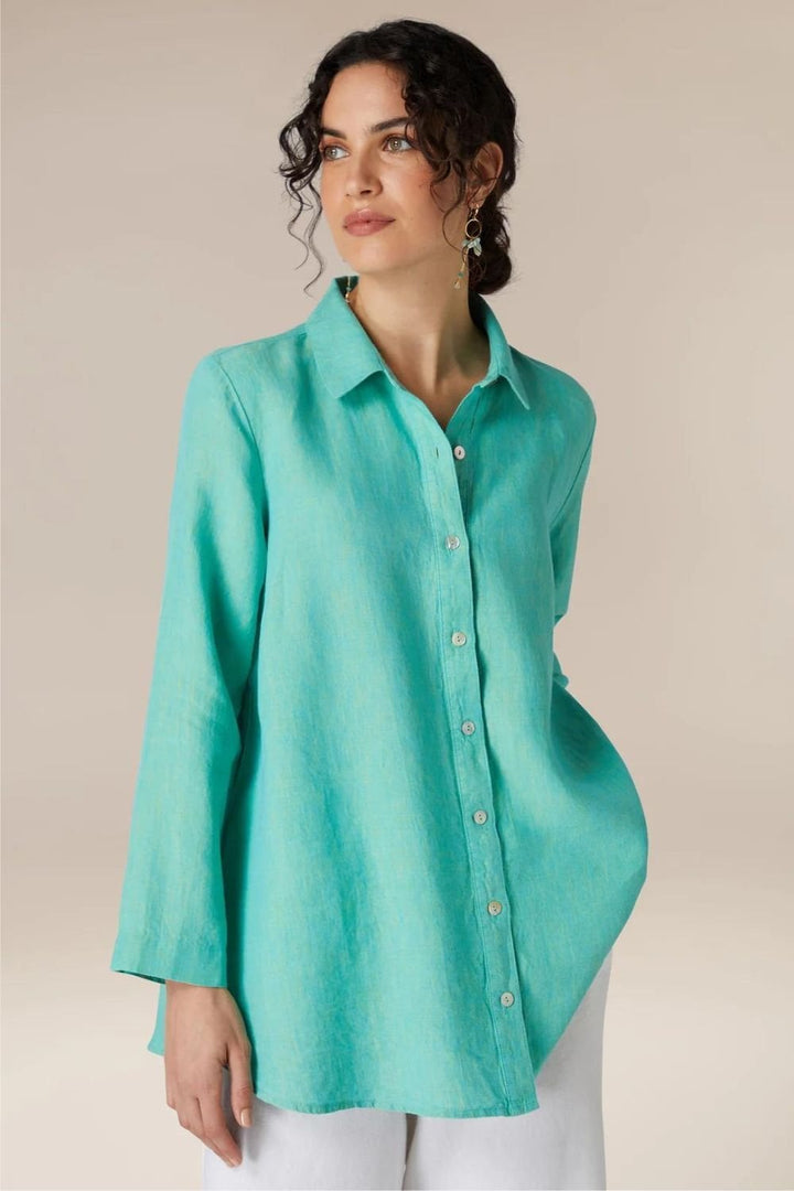 NEW CROSS DYE SHIRT | COL=AQUAMARINE