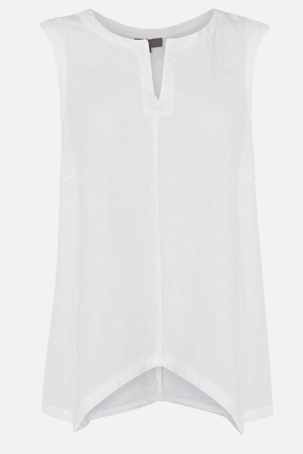 ORGANZA LINEN ASYMMETRIC VEST | COL=AZALEA,SKY,WHITE