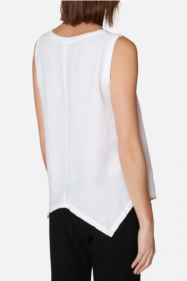ORGANZA LINEN ASYMMETRIC VEST | COL=AZALEA,SKY,WHITE