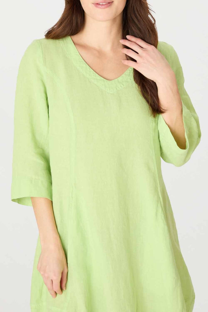 ORGANZA LINEN BUBBLE DRESS | COL=CORNFLOWER,TEA GREEN