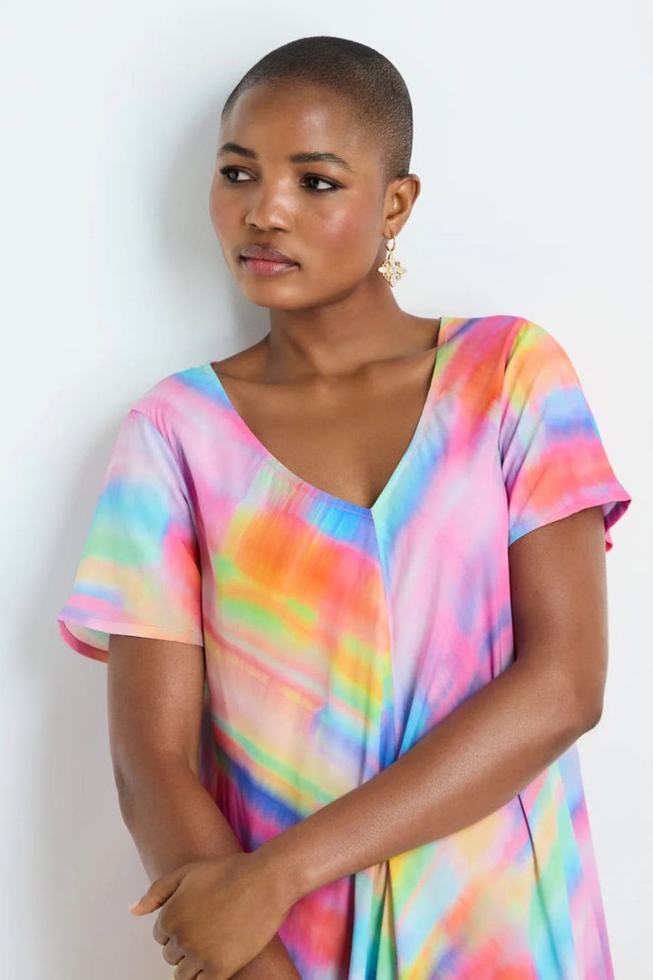 PAINTED HORIZANS BUBBLE DRESS | COL=MULTI