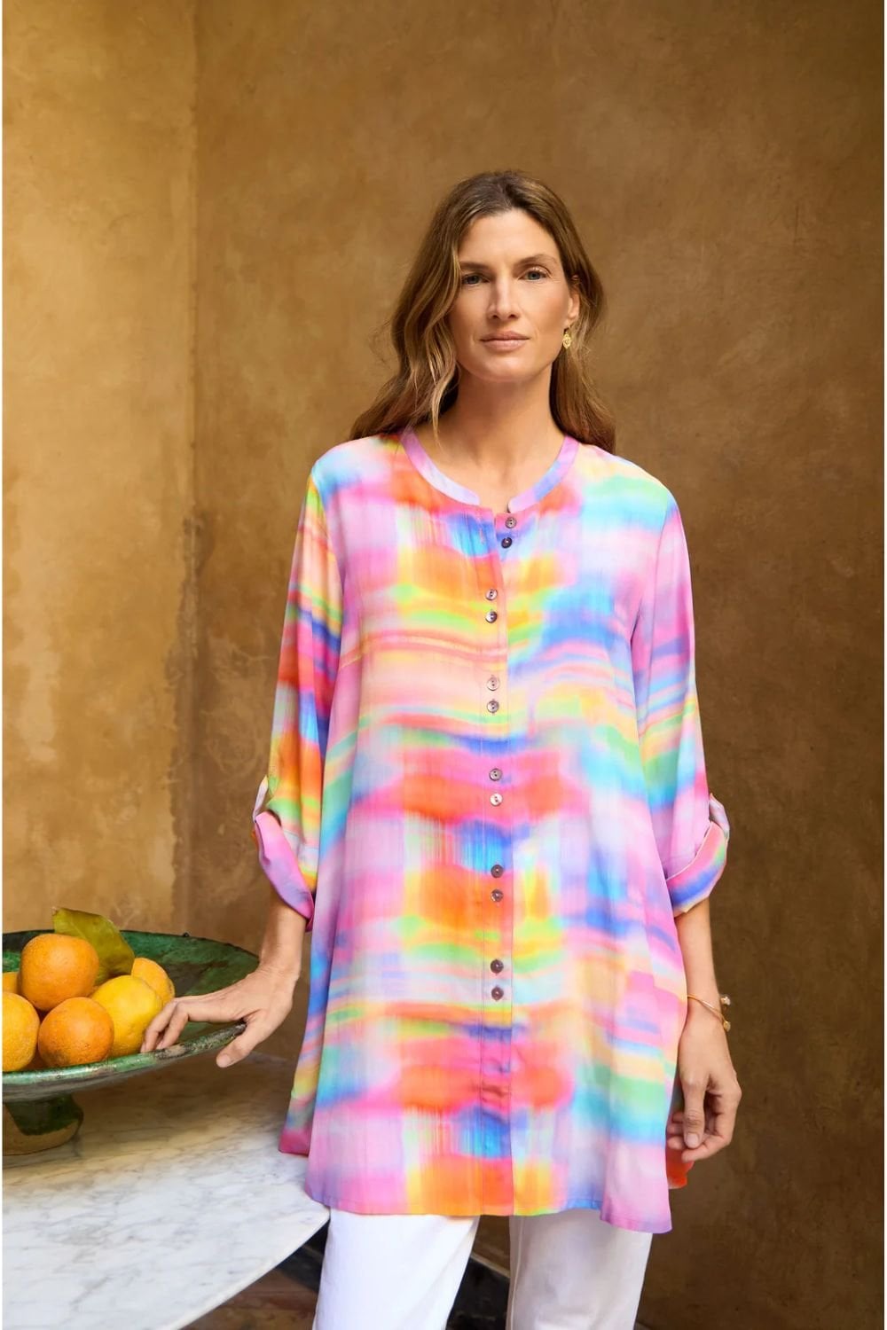 PAINTED HORIZONS FLARED SHIRT | COL=MULTI