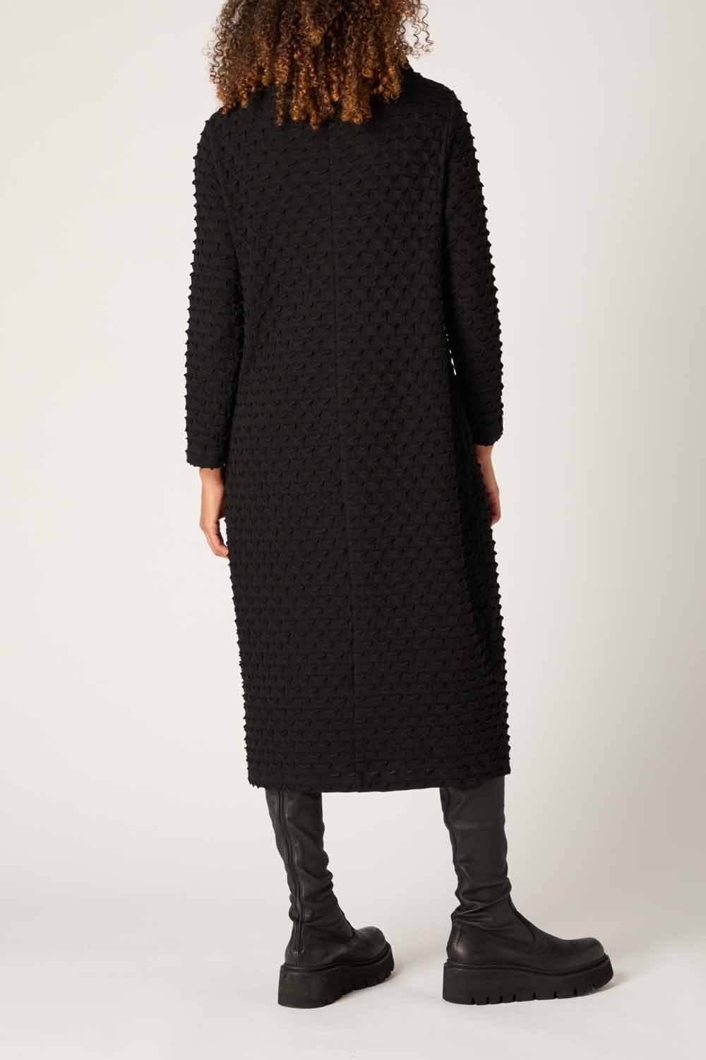 POCKET JERSEY BUBBLE  DRESS | COL=BLACK