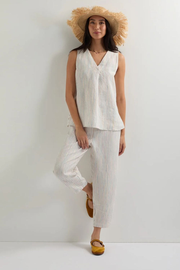 SPACE DYE BUBBLE TROUSER | COL=WHITE