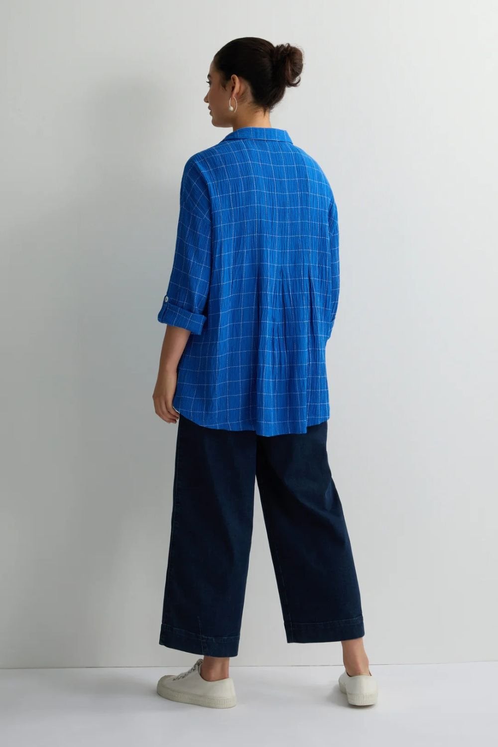 STITCHED GRID CHECK SHIRT | COL=NIGHT,PERIWINKLE