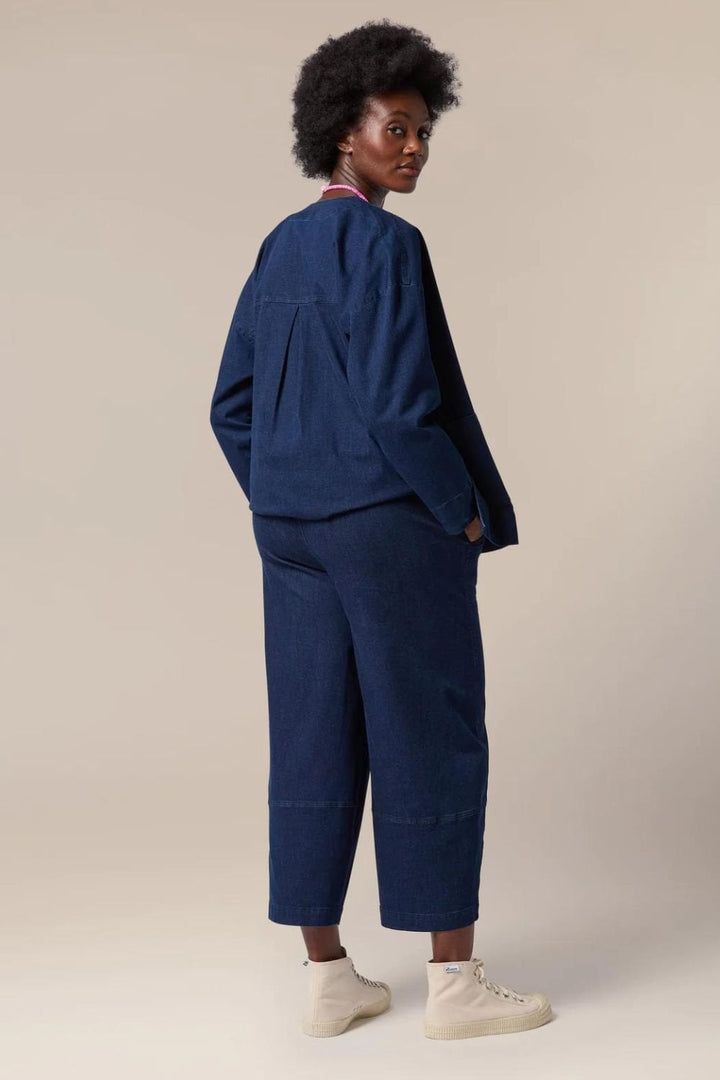 STRETCH DENIM BUBBLE TROUSER | COL=DENIM