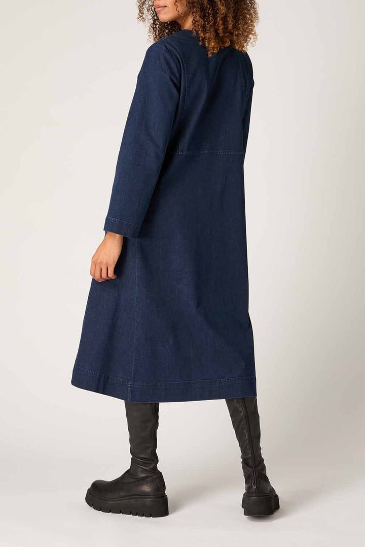 STRETCH DENIM POCKET DRESS | COL=DENIM