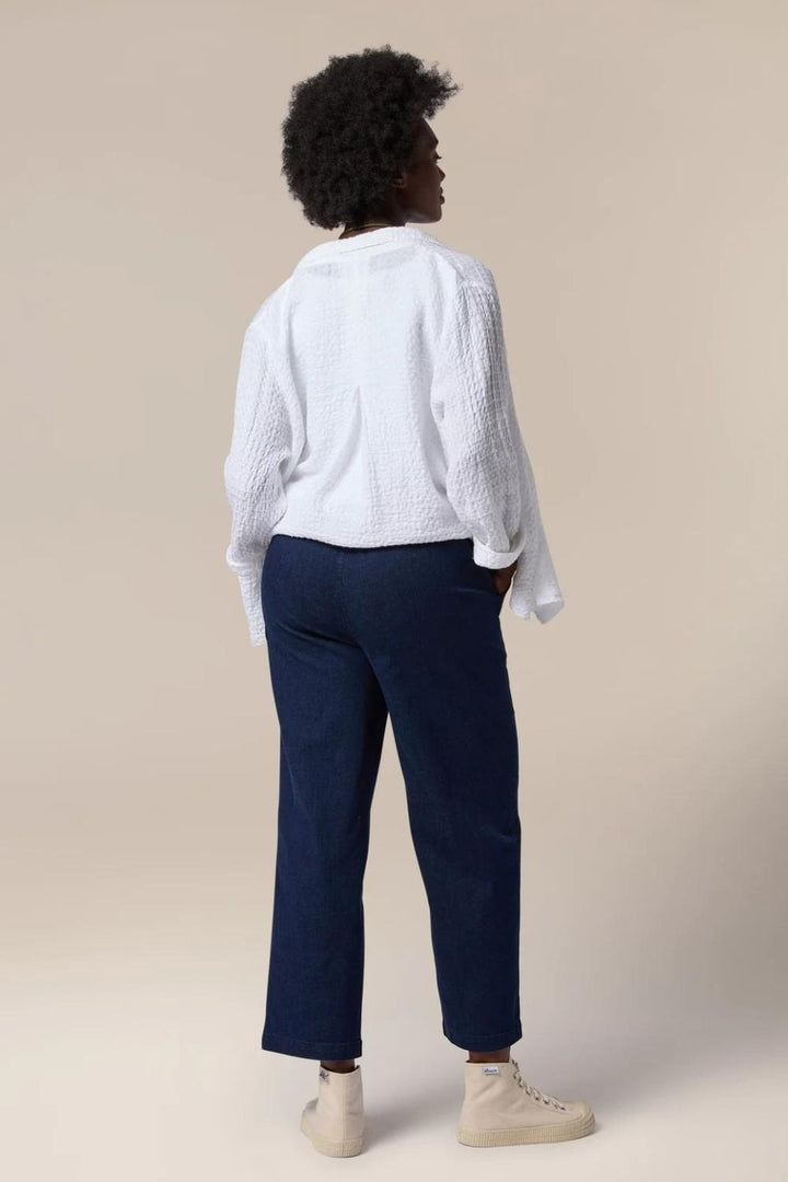 STRETCH DENIM STRAIGHT TROUSER | COL=DENIM