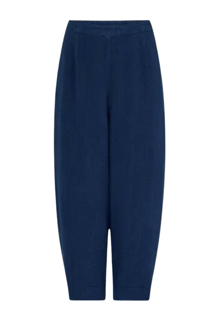 TEXTURE LINEN CROP BUBBLE PANT | COL=BLACK,MIDNIGHT,OPTIC WHITE