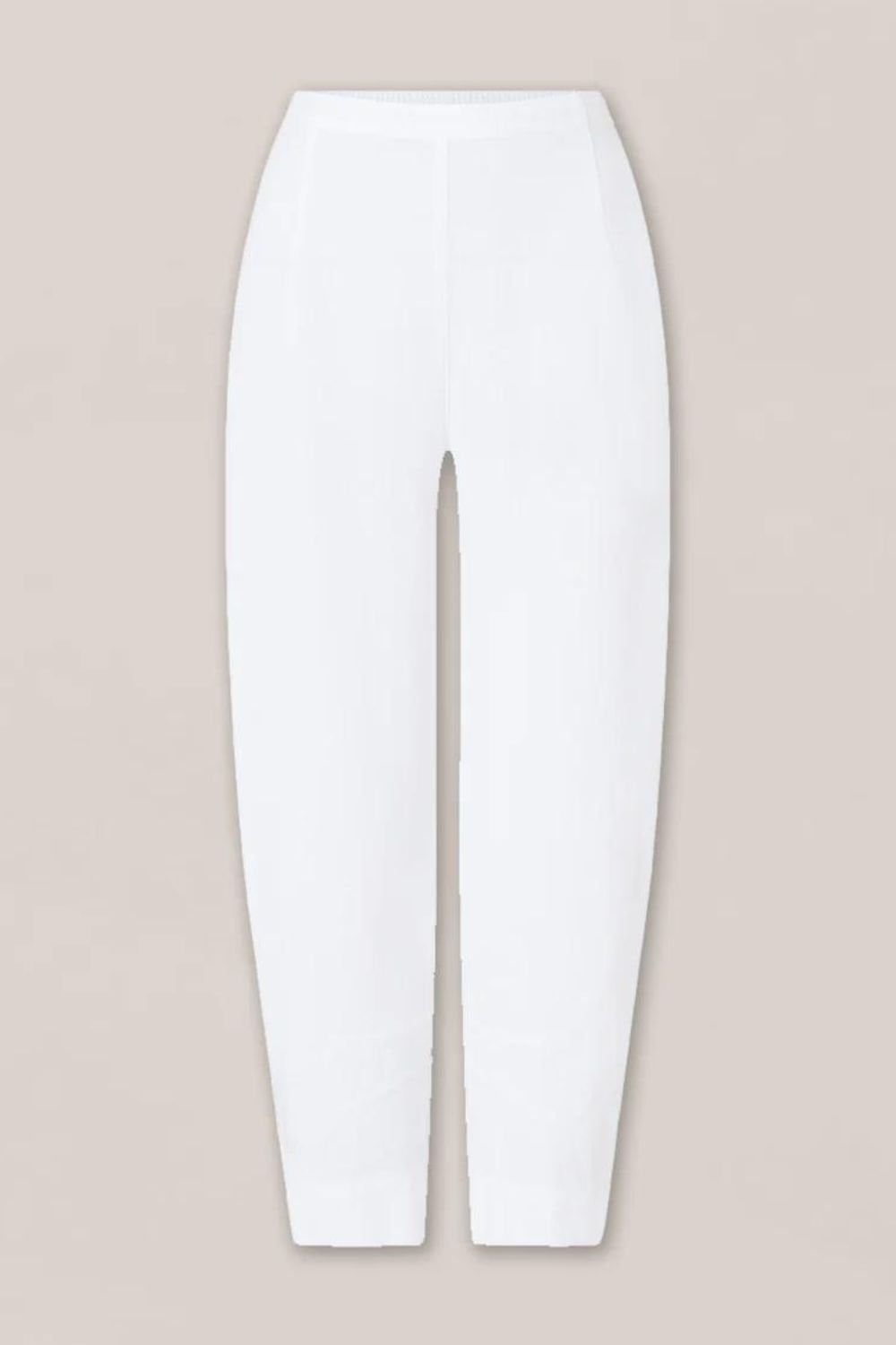 TEXTURE LINEN CROP BUBBLE PANT | COL=MIDNIGHT,WHITE
