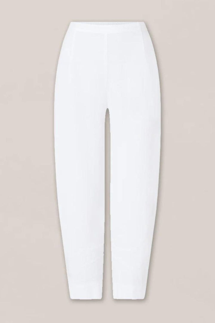TEXTURE LINEN CROP BUBBLE PANT | COL=MIDNIGHT,WHITE