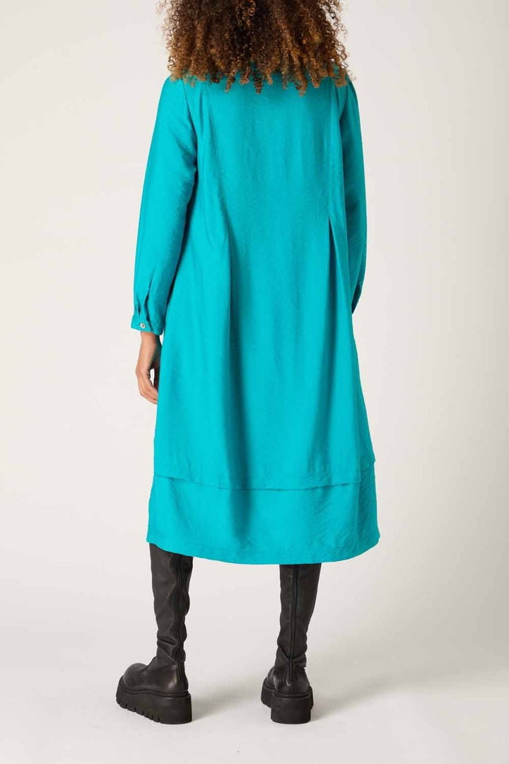 TEXTURED BUBBLE DRESS | COL=TURQUOISE
