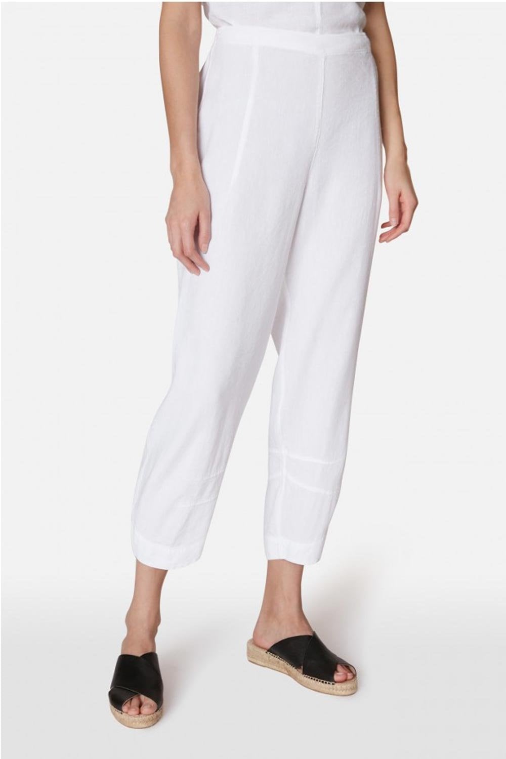 TEXTURED LINEN CROPPED TROUSER | COL=NIGHT,WHITE