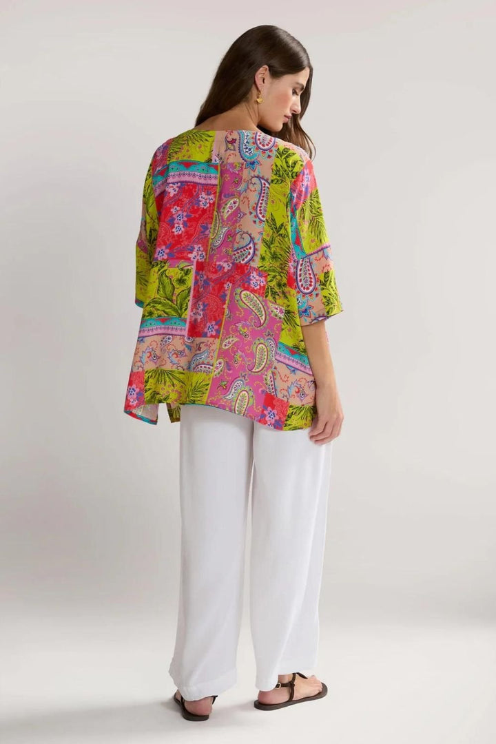 TROPICAL PATCHWORK RELAXED TOP | COL=MULTI