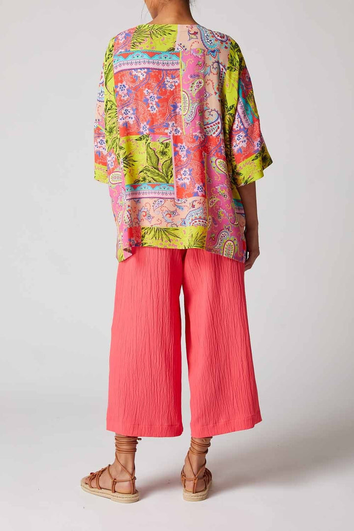 TROPICAL PATCHWORK RELAXED TOP | COL=MULTI