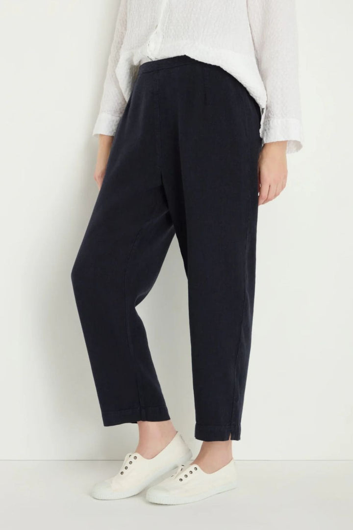 TWISTED LINEN SLIM TROUSER | COL=NIGHT