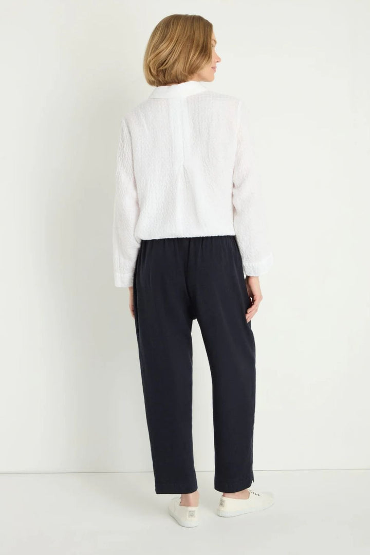 TWISTED LINEN SLIM TROUSER | COL=NIGHT