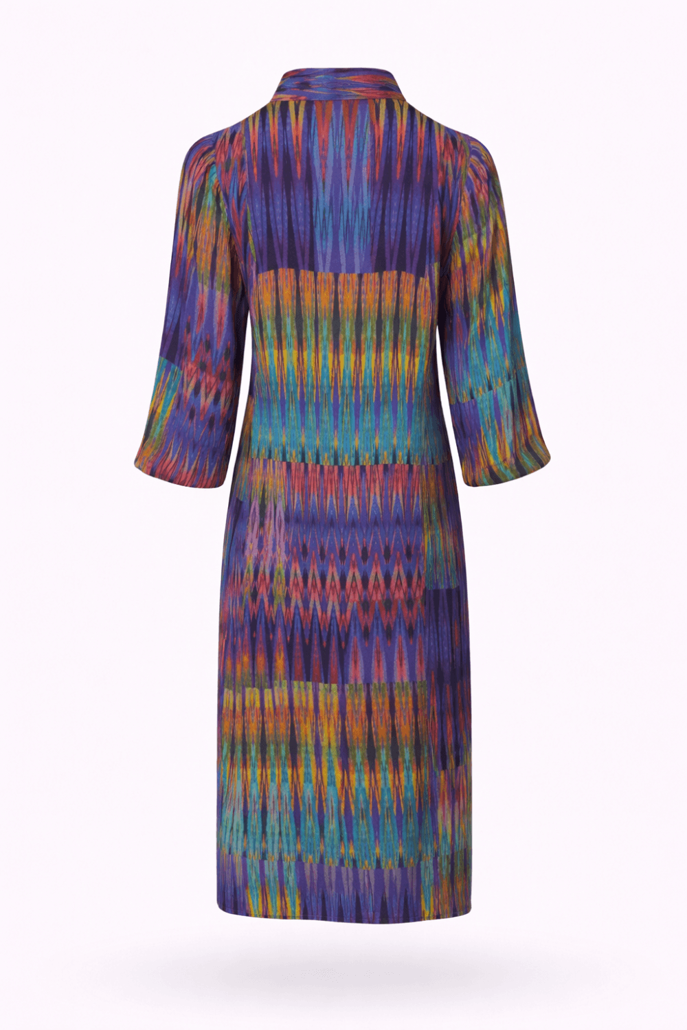 VIVID IKAT PATCHWORK SHIRT DRESS | COL=MULTI