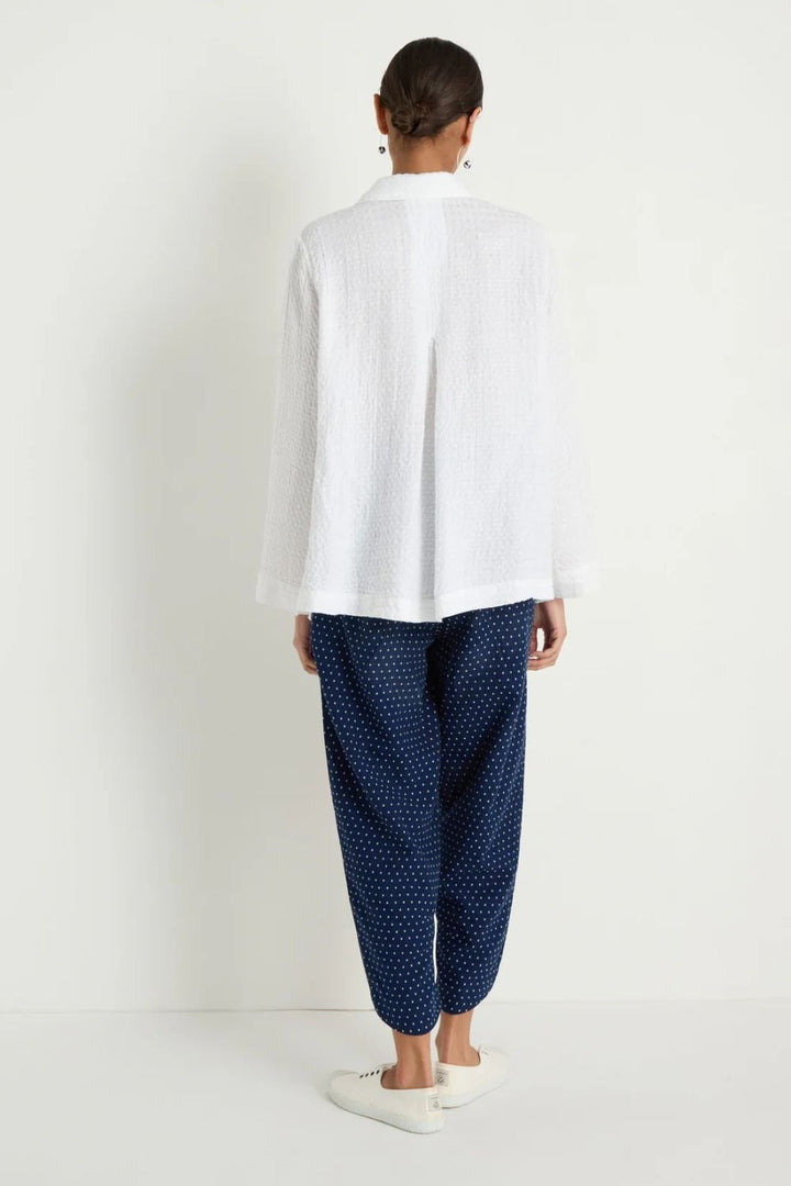WAFFLE LINEN POCKET SHIRT | COL=WHITE