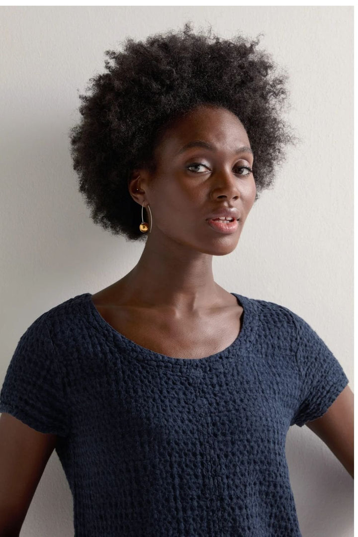 WAFFLE LINEN TOP | COL=MAGENTA,NIGHT,WHITE