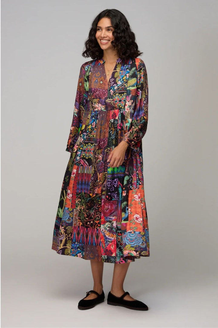 WINTER PATCHWORK DRESS | COL=MULTI