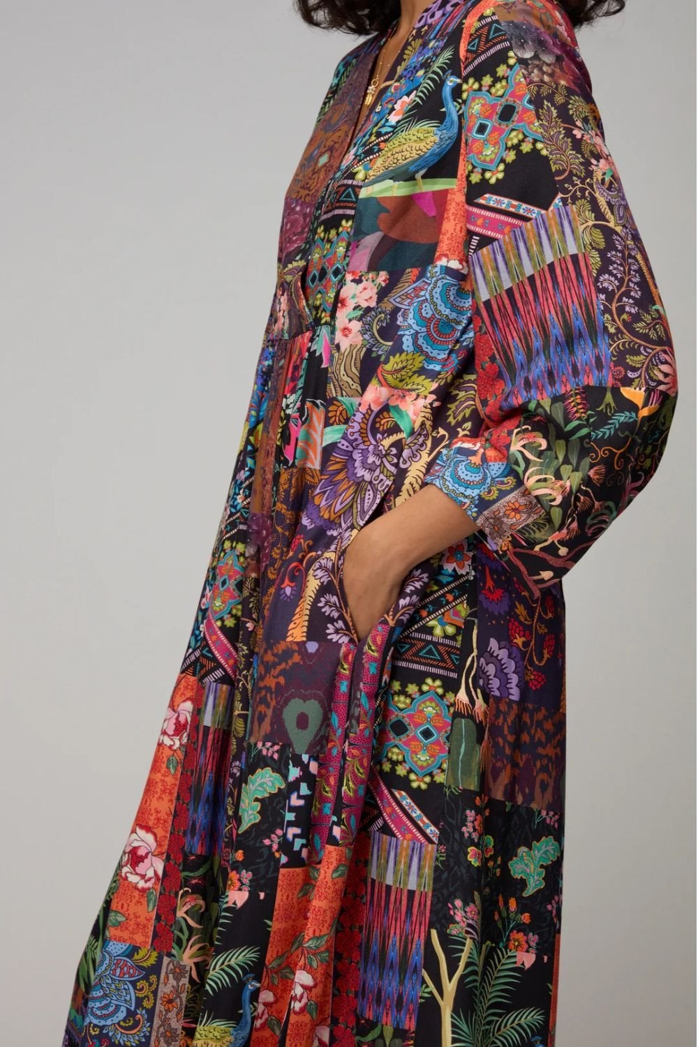WINTER PATCHWORK DRESS | COL=MULTI