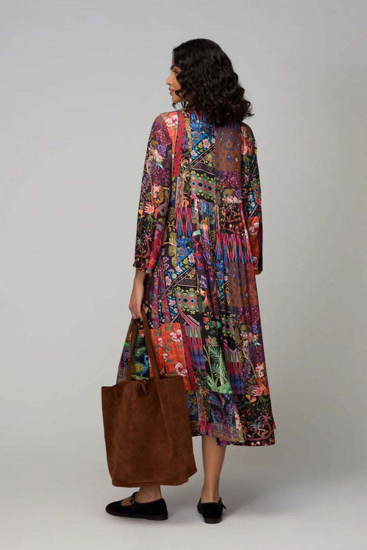 WINTER PATCHWORK DRESS | COL=MULTI