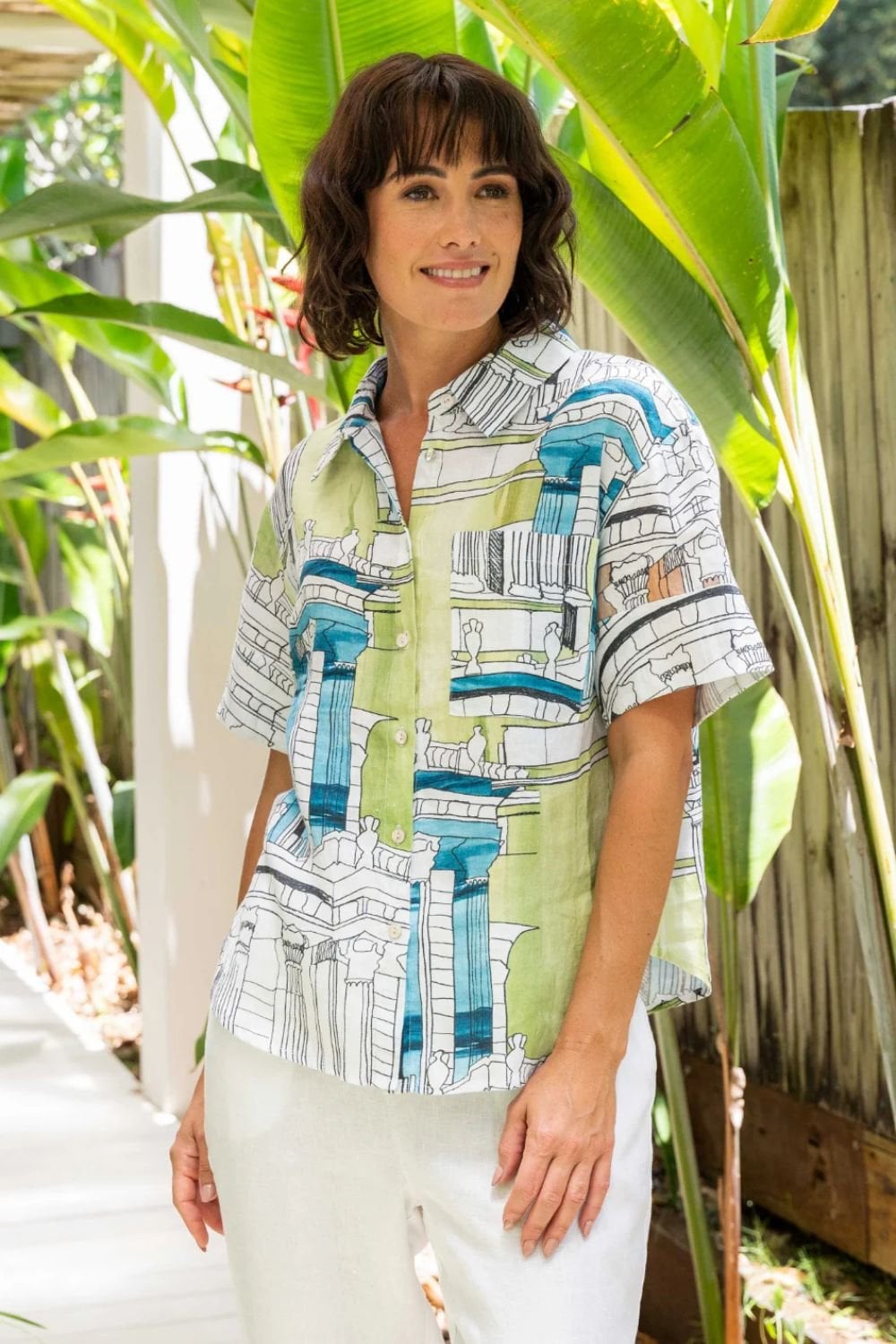 SHORT SLEEVE ROME PRINT  SHIRT | COL=MULTI
