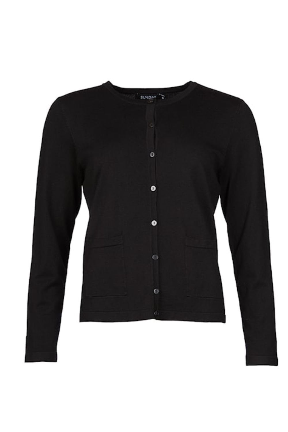 CLASSIC BUTTON THROUGH CARDIGAN | COL=BLACK
