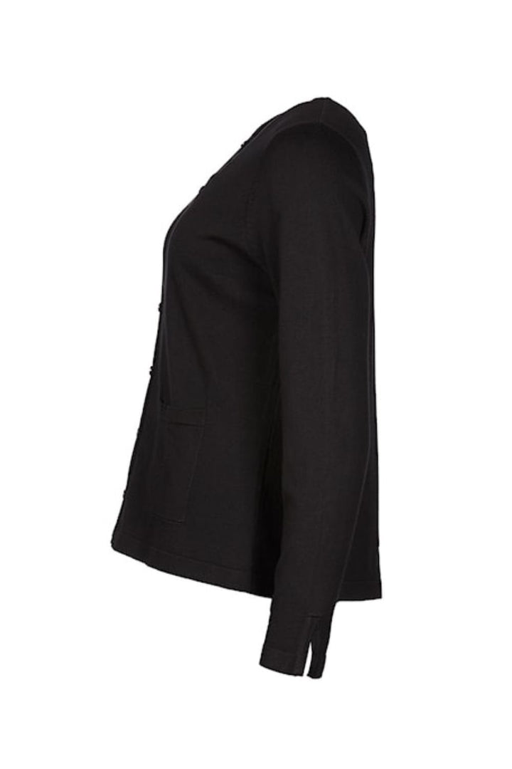 CLASSIC BUTTON THROUGH CARDIGAN | COL=BLACK
