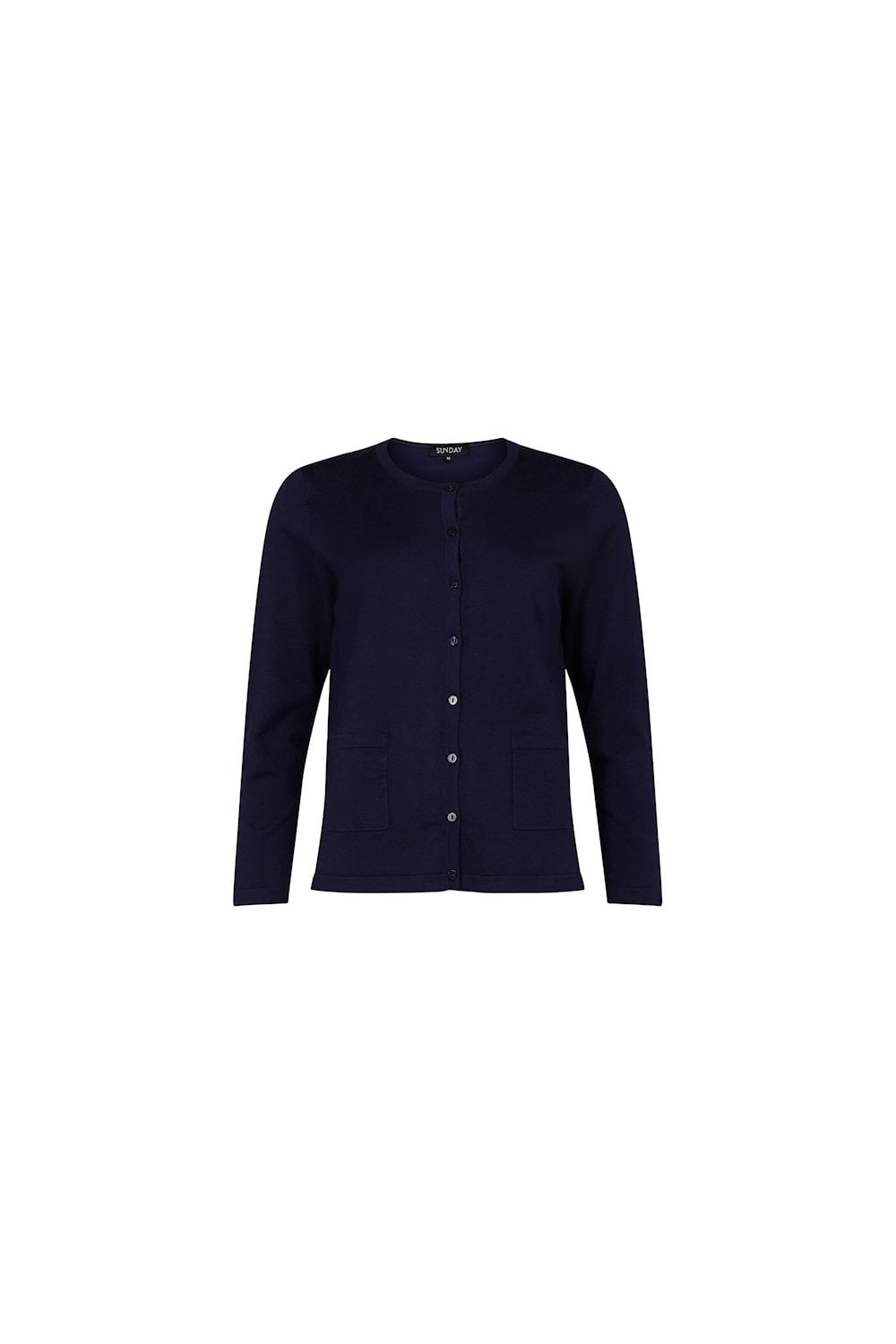 CLASSIC BUTTON THROUGH CARDIGAN | COL=NAVY