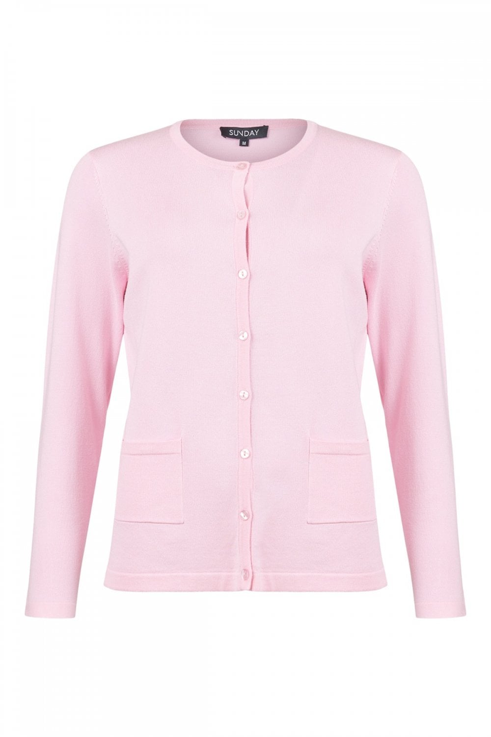 CLASSIC BUTTON THROUGH CARDIGAN | COL=PINK ORCHID,ROSE PINK