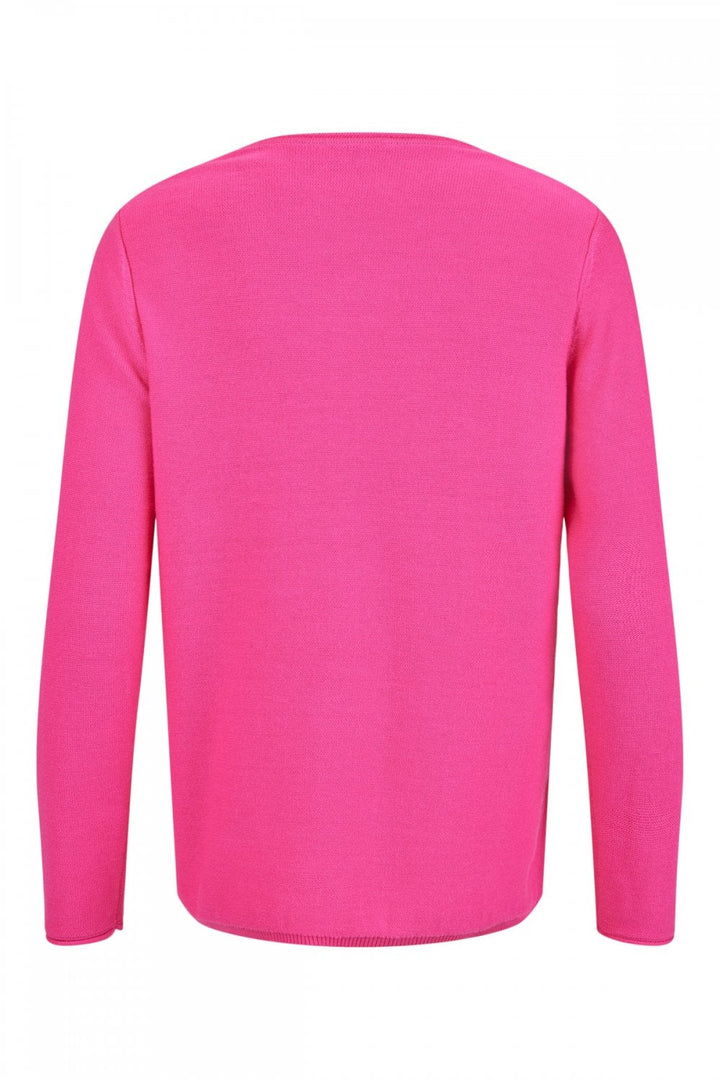 FINE RIB PULLOVER | COL=BLUE,FUSCHIA