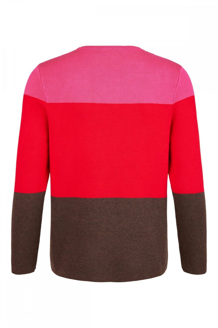 MULTI PRINT KNIT JUMPER | COL=PINK CHERRY