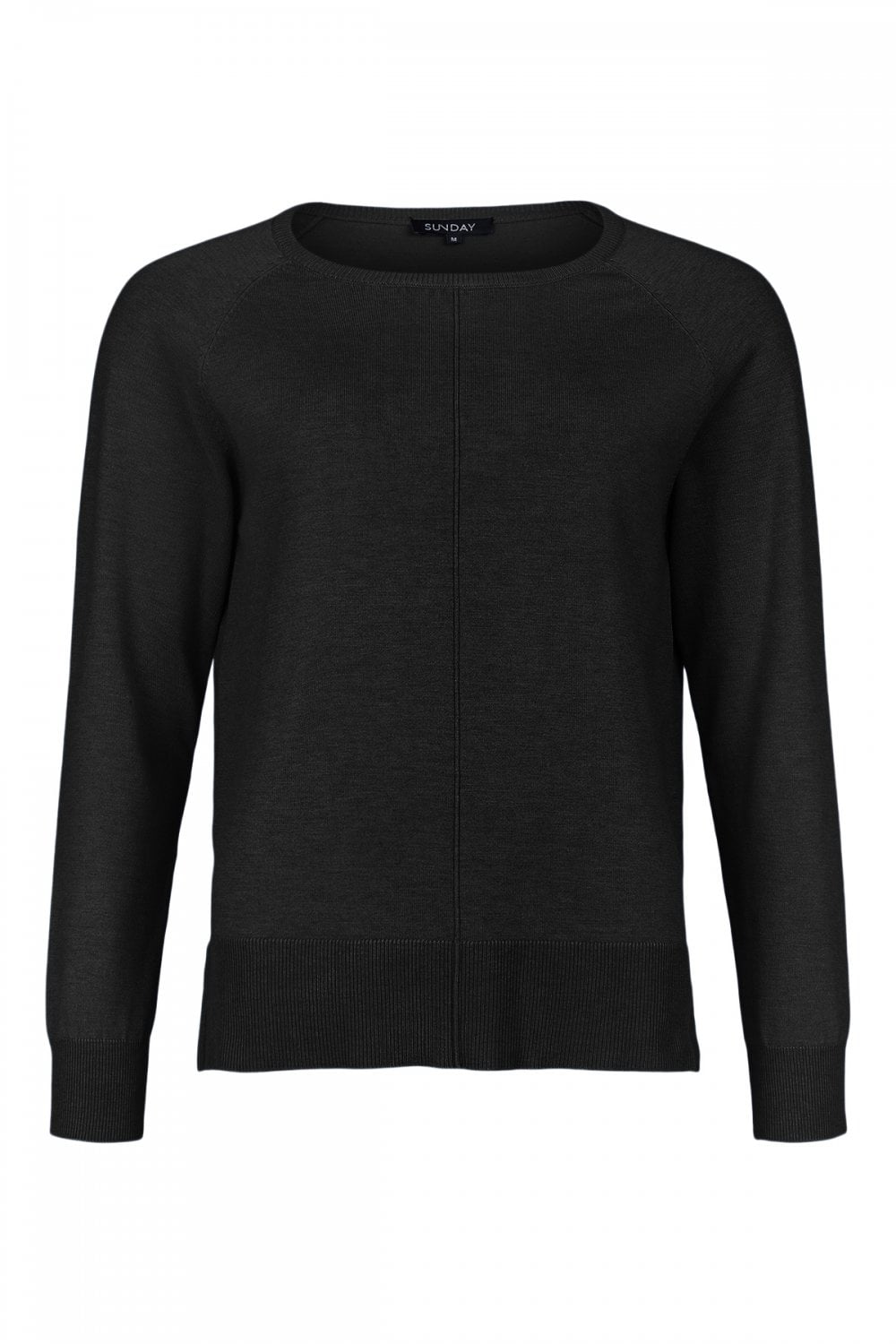 SEAM DETAIL FINE KNIT JUMPER | COL=BLACK 90
