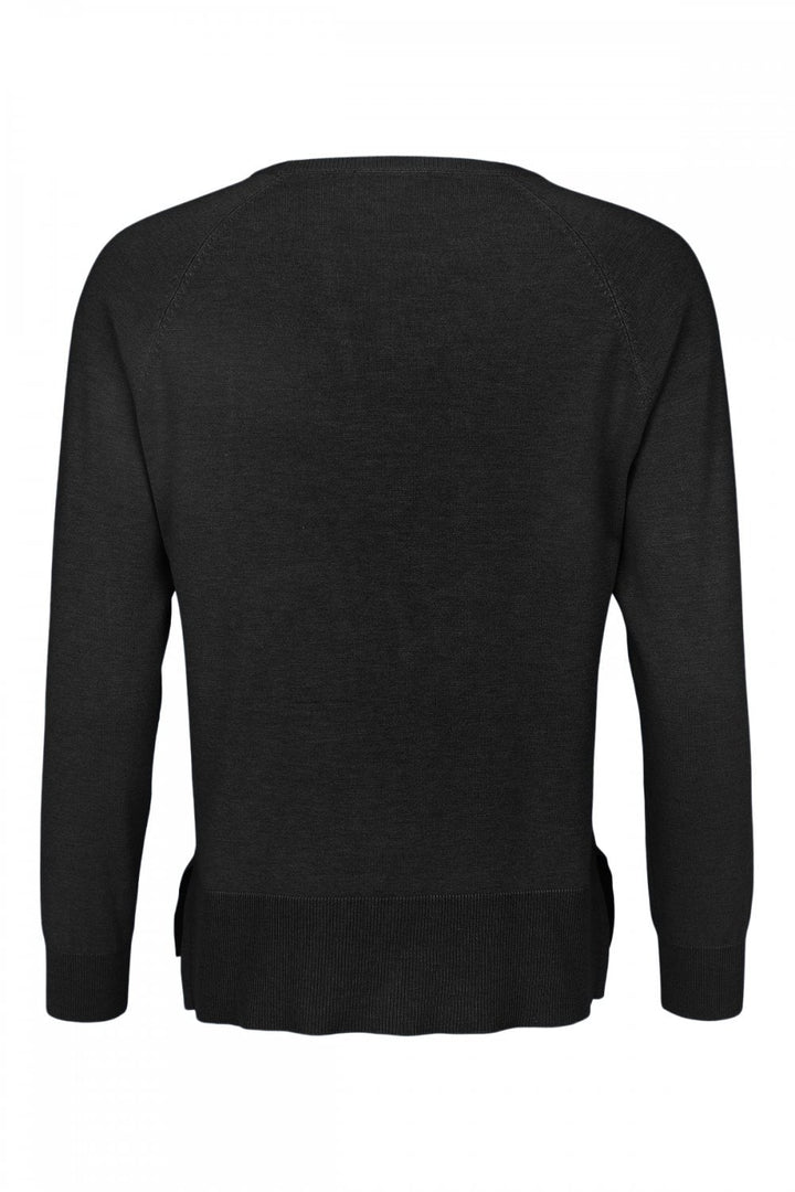 SEAM DETAIL FINE KNIT JUMPER | COL=BLACK 90
