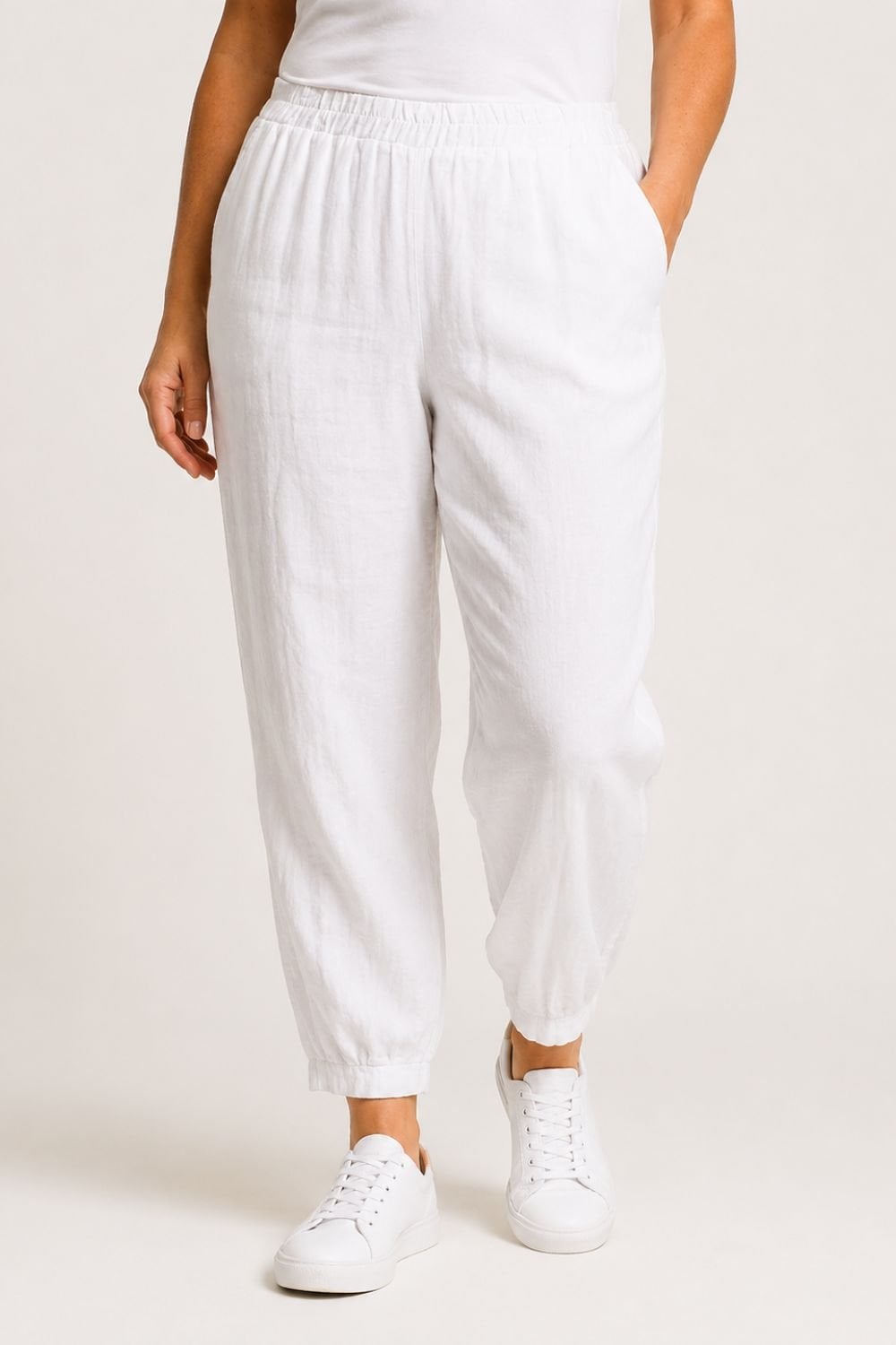 LINEN TROUSERS | COL=OFF WHITE