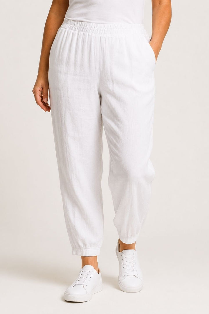 LINEN TROUSERS | COL=OFF WHITE