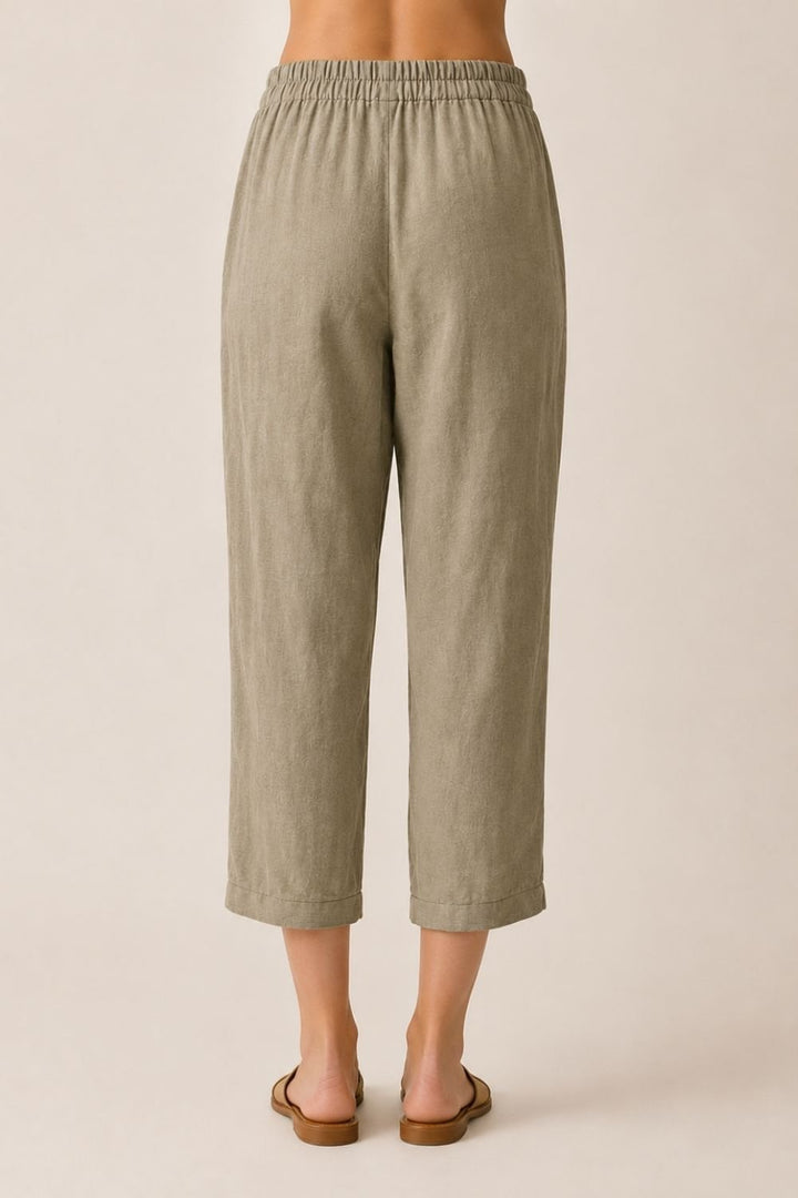 LINEN TROUSERS | COL=PUTTY