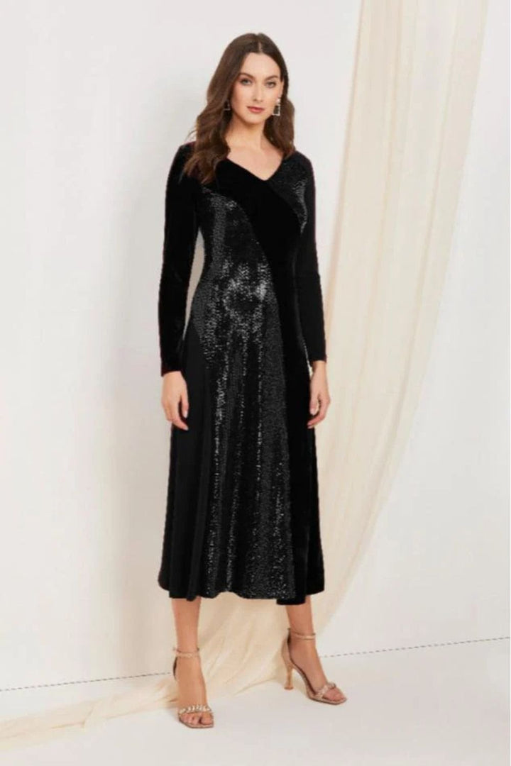 SEQUIN DRESS | COL=BLACK