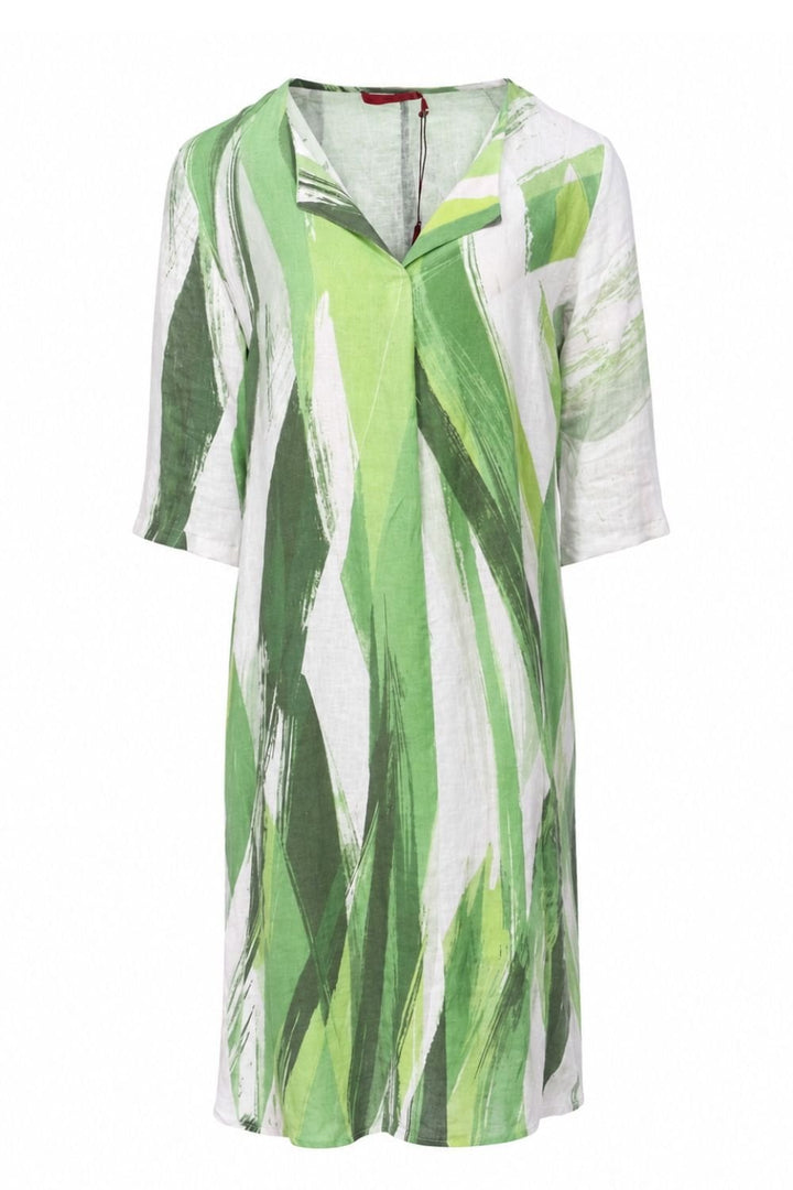 BRUSHSTROKE LINEN DRESS | COL=REED